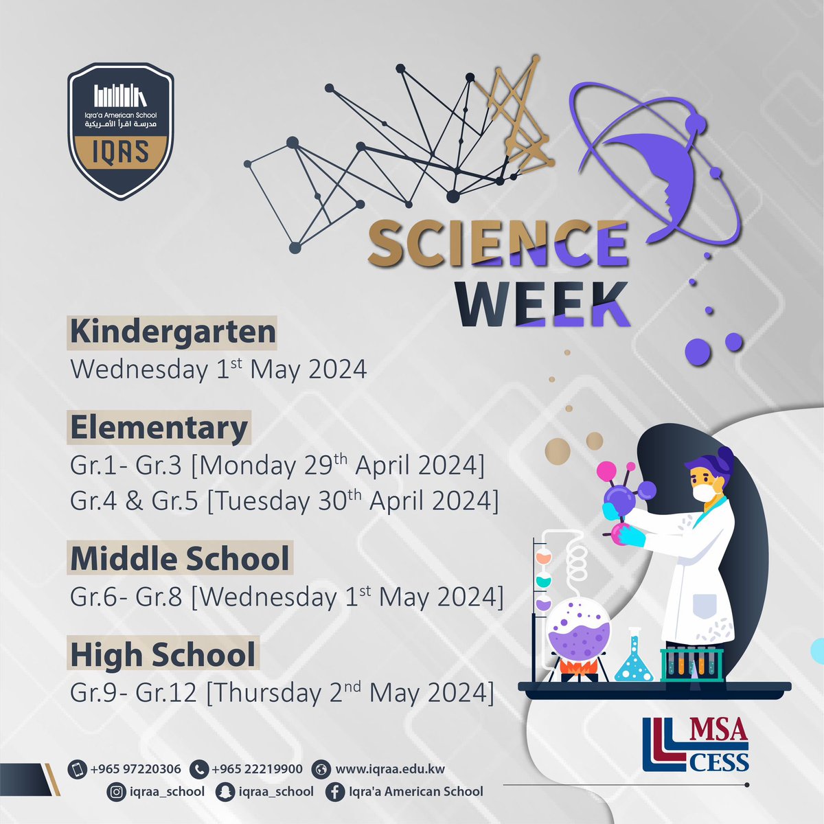 Science is not just a subject, it’s a way of thinking! This week, our halls are alive with the spirit of discovery and innovation. From curious experiments to groundbreaking projects, #ScienceWeek is where young minds shine brightest.