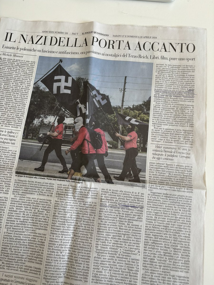 vantito's tweet photo. Per fortuna su @ilfoglio_it del fine settimana, concentratissimo sui tic culturali dell’antifascismo, c’è anche @michimas con un piccolo trattato sulla distinzione tra scrittura ironica e scrittura solipsistica. https://t.co/qj18sp0oww
