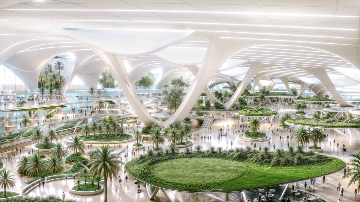 Introducing our future home - Al Maktoum International Airport.

At five times the size of <a href="/DXB/">DXB</a>, Al Maktoum International Airport will be able to accommodate 260 million passengers per year, with five parallel runways and 400 aircraft gates.

Thanks to the visionary leadership of