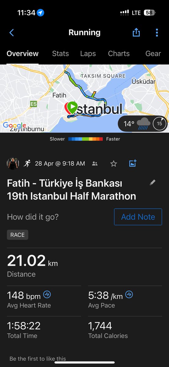 Maraton, tamamlayan her yarışmacının kazandığı bir spor... İyi pazarlar 🌧️☕ 📍 Türkiye İş Bankası 19. İstanbul Yarı Maratonu 🏃🏻‍♂️ 21 km ⏰ 1:58:22