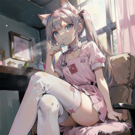 Arua_AI's tweet photo. リオン「このナースが治療してあげるニャ～」

#AIイラスト 
#AI術師さんと繋がりたい 
#AIイラスト美少女 https://t.co/TcK2SxtfsF