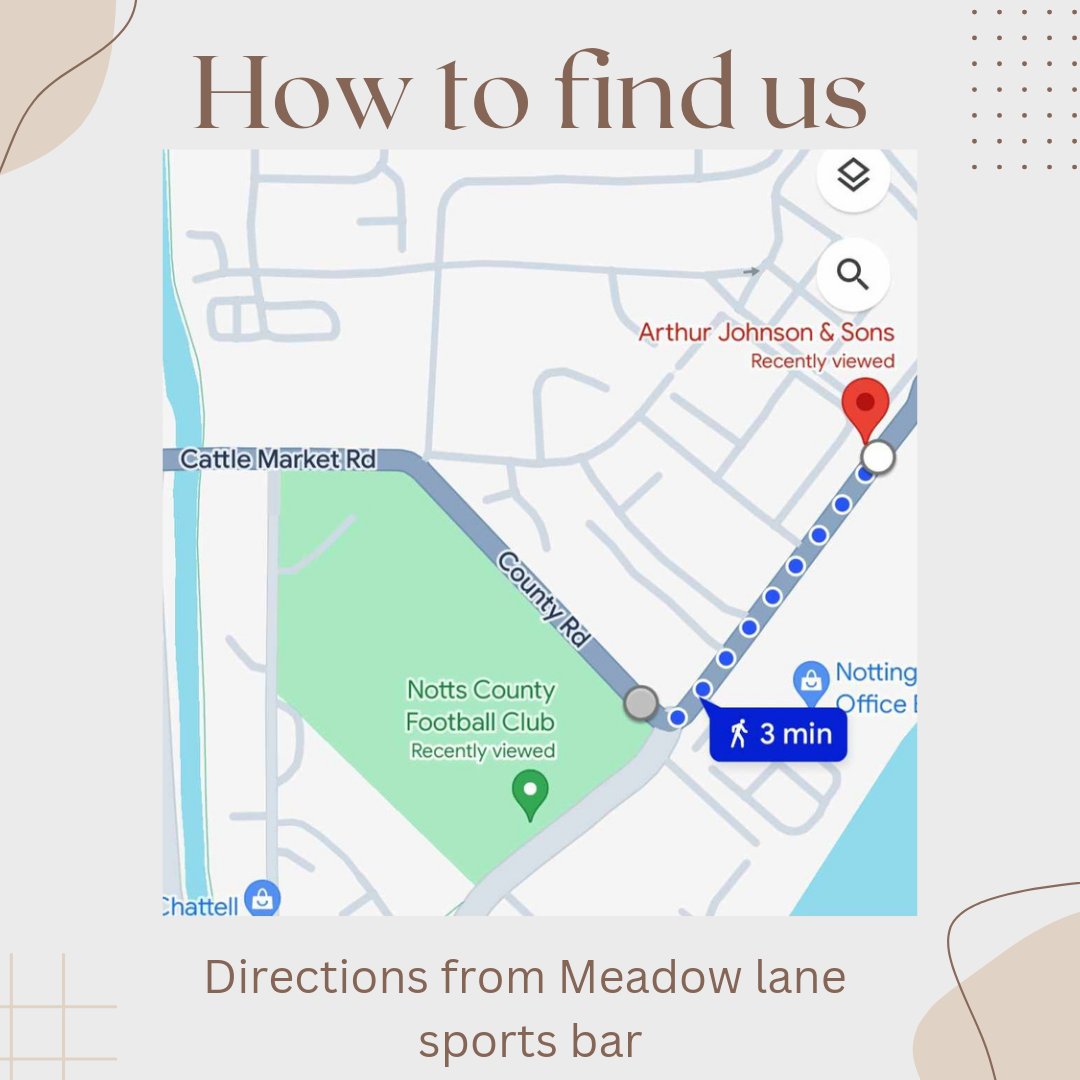 How to find us! 

Just a short walk from meadow lane sports bar 

#loadedflavez #nottinghamforest #mancity #sundayfootball #gourmetburgers #jdpulledpork #loadedfries