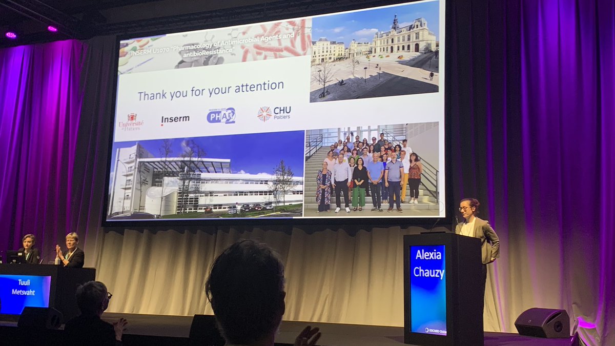 Dahyot-Fizelier Claire (@clairedahyot) on Twitter photo 👏👏Great talk of Alexia Chauzy <a href="/Inserm/">Inserm</a> U1070 about PBPK in CNS <a href="/ESCMID/">ESCMID</a> congress. Work possible thanks to our translational research.
🙏moderation of <a href="/ClaireRoger2804/">Claire ROGER</a>
<a href="/phar2/">phar</a> <a href="/CHU_de_Poitiers/">CHU de Poitiers</a> <a href="/AjarPoitiers/">AJAR Poitiers</a> <a href="/olivier_mimoz/">Olivier MIMOZ</a> <a href="/SFAR_ORG/">SFAR Anesthésie Réanimation</a> <a href="/anarlfasso/">ANARLF</a> 👏👏Great talk of Alexia Chauzy <a href="/Inserm/">Inserm</a> U1070 about PBPK in CNS <a href="/ESCMID/">ESCMID</a> congress. Work possible thanks to our translational research.
🙏moderation of <a href="/ClaireRoger2804/">Claire ROGER</a>
<a href="/phar2/">phar</a> <a href="/CHU_de_Poitiers/">CHU de Poitiers</a> <a href="/AjarPoitiers/">AJAR Poitiers</a> <a href="/olivier_mimoz/">Olivier MIMOZ</a> <a href="/SFAR_ORG/">SFAR Anesthésie Réanimation</a> <a href="/anarlfasso/">ANARLF</a>