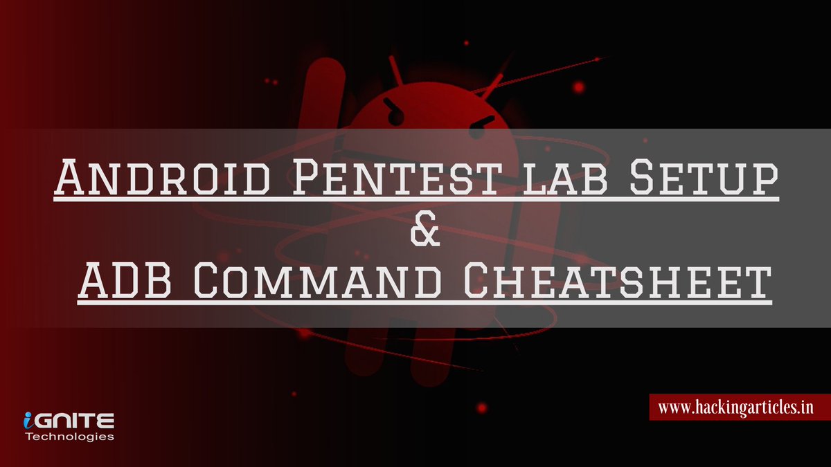 hackinarticles's tweet image. Best of Android Penetration Testing

Beginner’s Guide
hackingarticles.in/android-applic…

Apk Reverse Engineering
hackingarticles.in/android-penetr…

WebView Attacks
hackingarticles.in/android-penetr…

Deep Link Exploitation
hackingarticles.in/android-pentes…

#infosec #cybersecurity #pentesting #redteam…