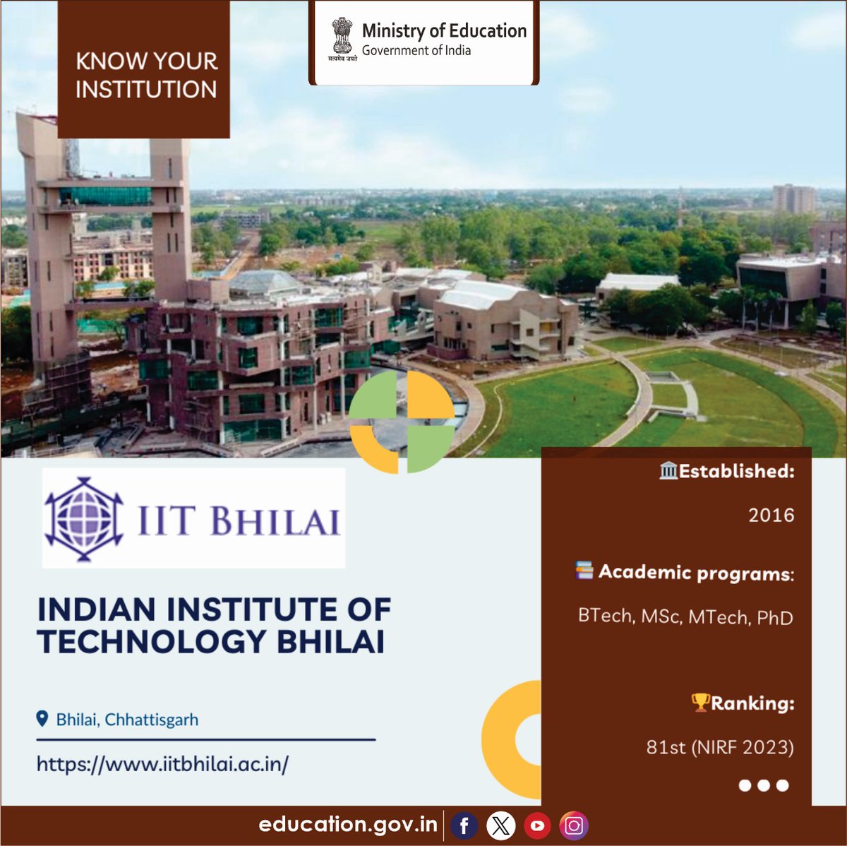 Know about the HEIs of India! Established in 2016 under the aegis of the Ministry of Education, Government of India, the Indian Institute of Technology Bhilai offers a diverse array of programs across UG, PG, and doctoral levels. At the UG level, the institute has BTech…