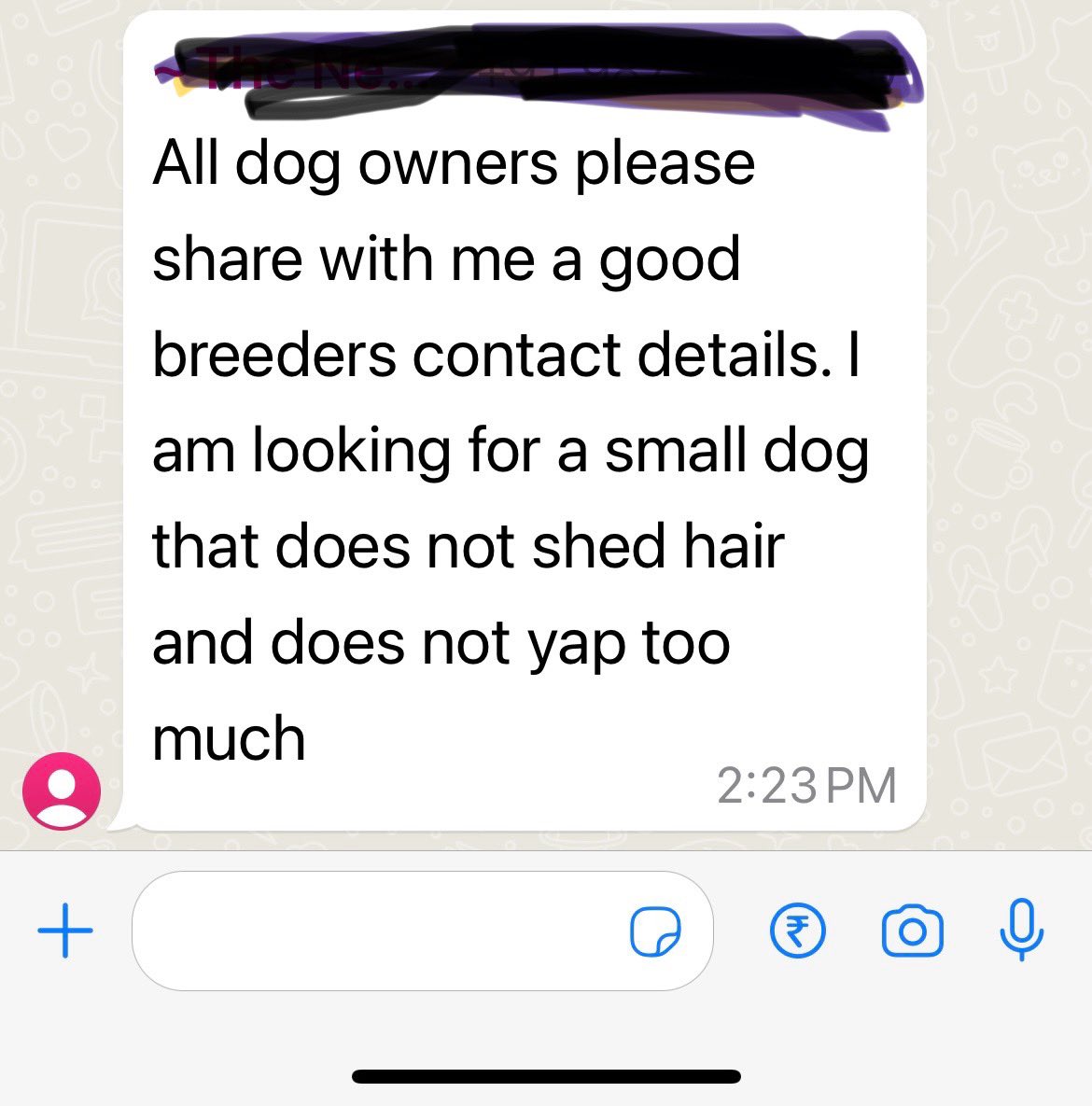 This popped up on my condo group today. What should be the response? #petparents @PetaIndia