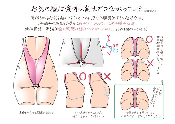 お尻の線の行方のはなし。 
