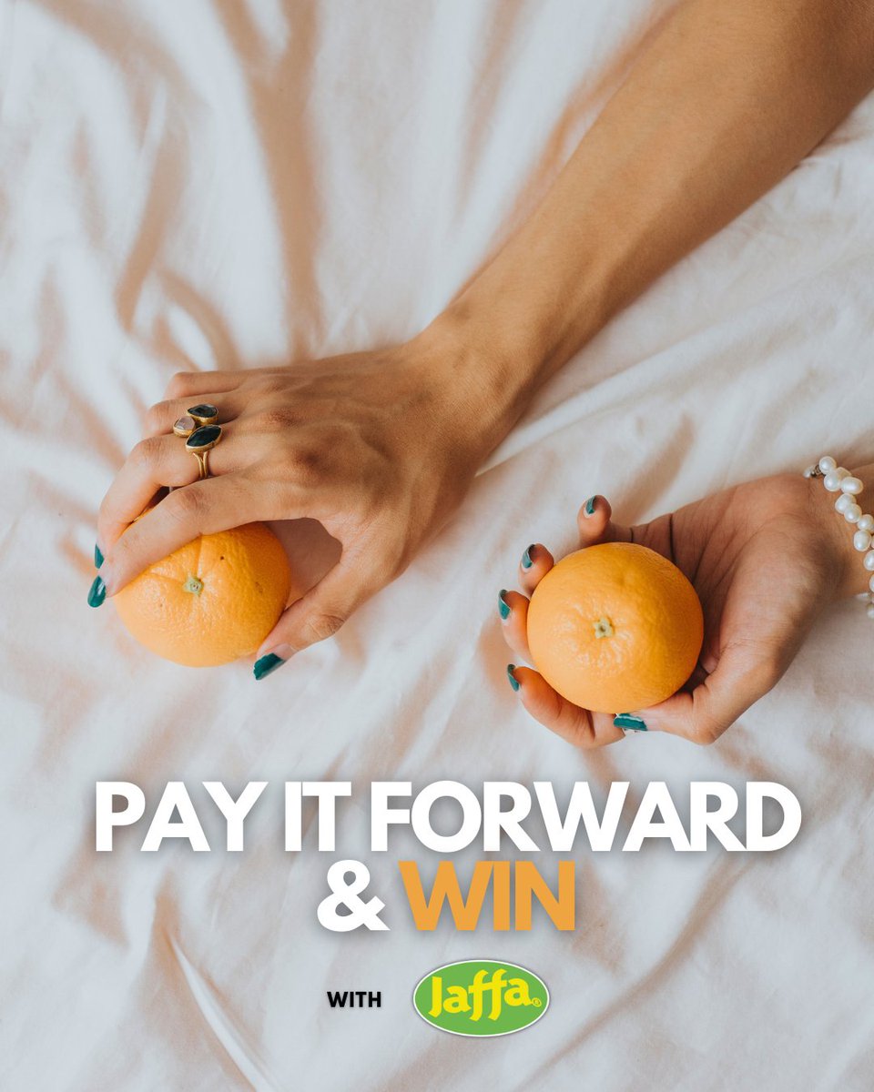 Win with Jaffa Fruit on #PayItForward Day!

Pay it forward by RT'ing this post telling us who you think deserves a little treat and if you win you will both receive a £25 Tesco voucher!

Comp closes 30/4/24. Only 1 entry per acct.

#payitforwardday
