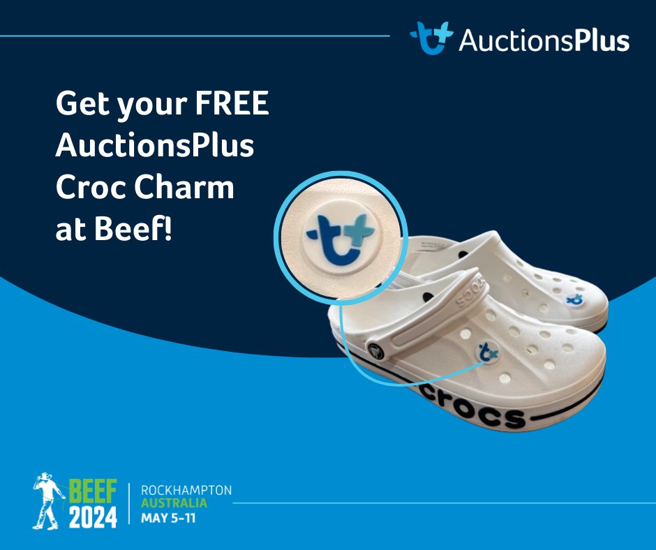 📣 Calling all Beef 2024 attendees! Swing by the AuctionsPlus site and say hi! Don't miss the chance to get one of our exclusive croc charms! See you there 😀 pages.auctionsplus.com.au/beef-australia… #AuctionsPlus #Beef2024 #BestofBeef