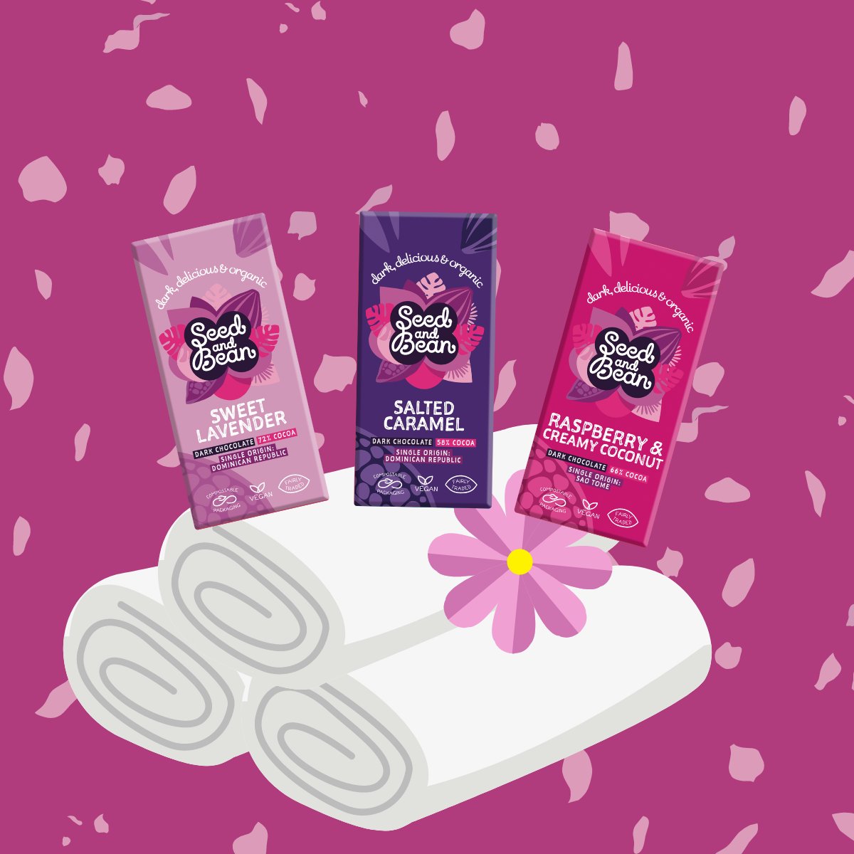 seedandbean's tweet image. Sundays are for self-care and sustainability. Which flavour is part of your routine? ♻️🍫

#compostablepackaging#alwaysseedandbean