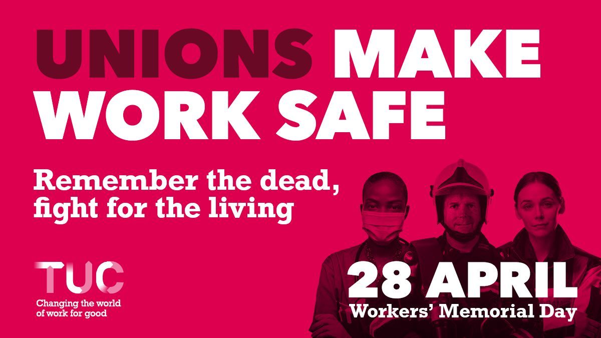On #IWMD we honour those who lost their lives or injured at work. We remember the importance of workplace safety and the need to protect workers everywhere. Let's stand together for safer working conditions and remember those we have lost.