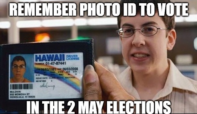 McLovin' knows the importance of having valid photo ID, especially when it comes to voting in the upcoming local elections on 2 May! Make sure you're prepared like McLovin' and bring your ID to vote.

#SwindonVotes