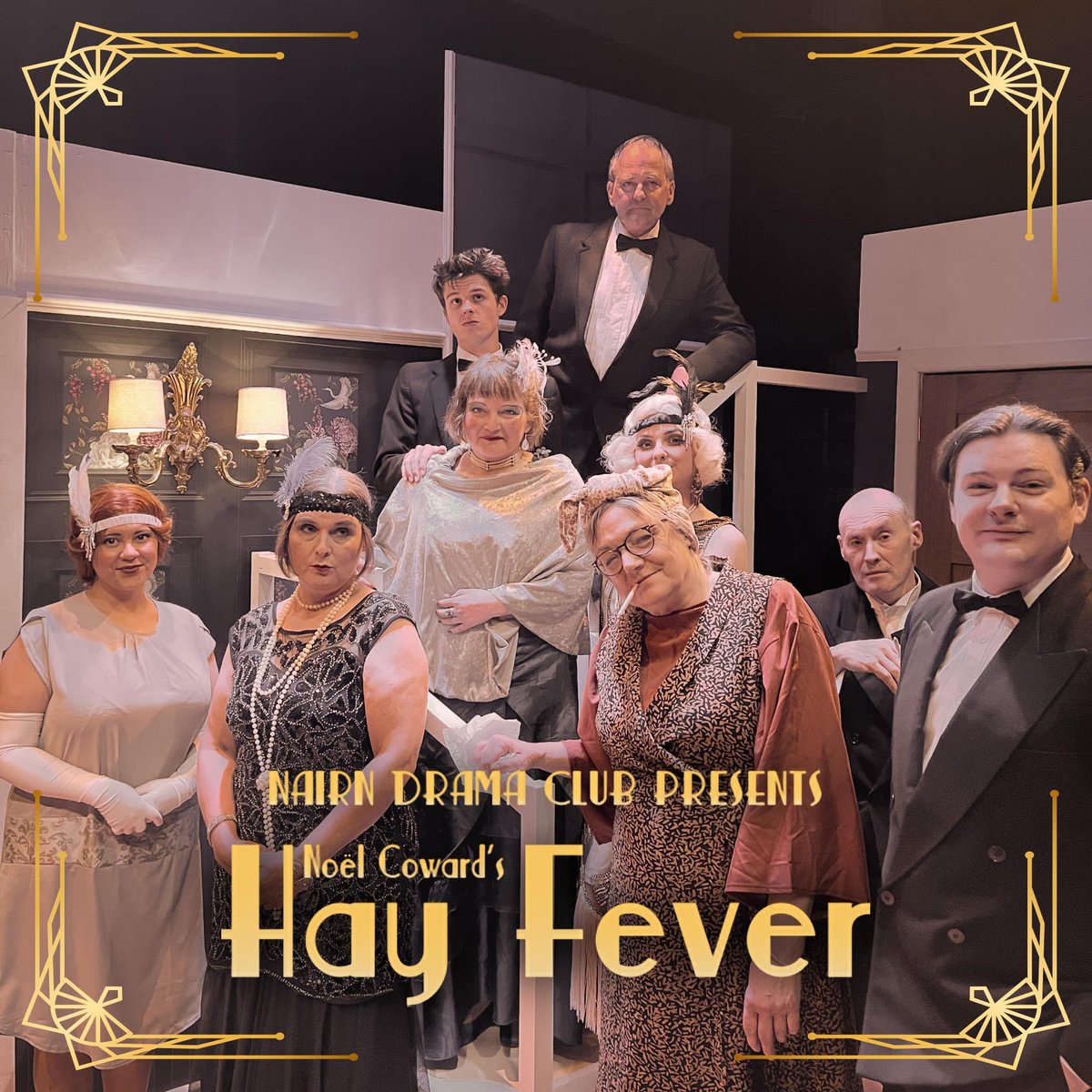 We’ve said goodbye to the Bliss family and their hapless friends following an incredibly successful short run of Hay Fever by the wonderfully talented members of Nairn Drama Club. Thanks to our cast, creatives, crew and company that brought the 30s to life on our little stage!