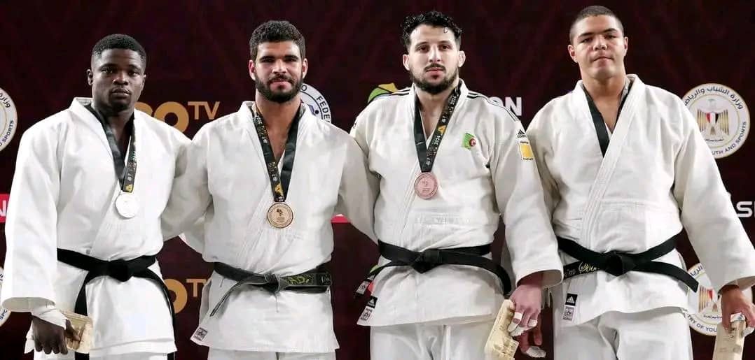 Le #camerounais Franck Ulrick Zan Tahman - médaille d'argent #judo (-100kg). *Championnat d'Afrique senior #Caire #Égypte.