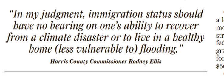 To give tax $ to those who are here illegally is another reason why voters hate you, the HCCC, & lina. Today HC is broke broke broke & still  want to pay them 500 per month for nothing. To pay a RENTER 205k to move is unconscionable. @RodneyEllis