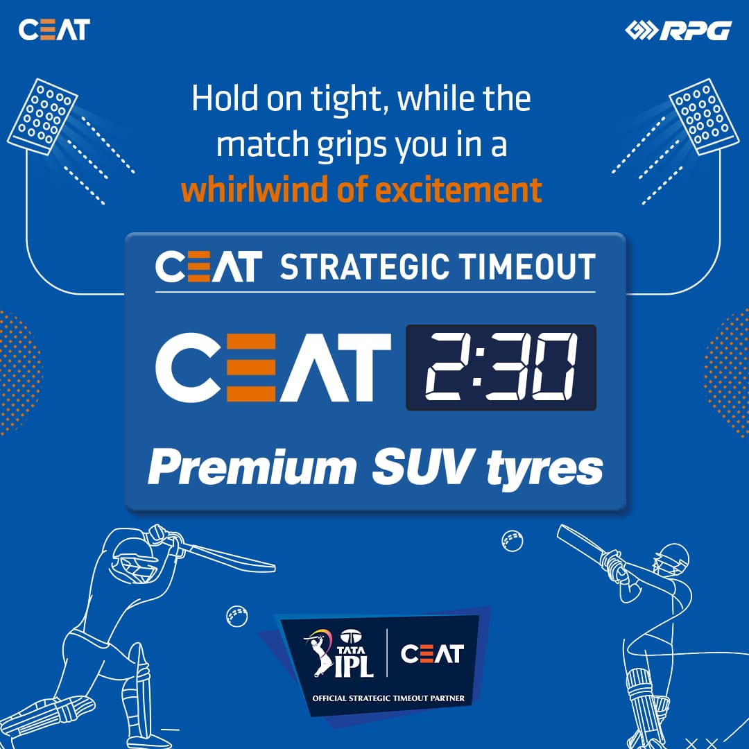 Be at the forefront of excitement with the CEAT Strategic Timeout and don't miss out on the action in the game.

#CEAT #CEATTyres #CEATStrategicTimeout #StrategicTimeout #TATAIPL #Cricket #ThisIsRPG