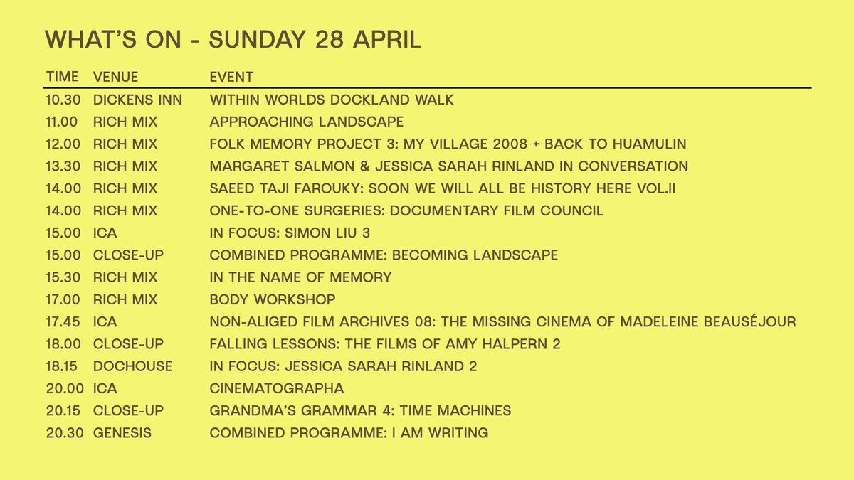 Alongside more talks, workshops and screenings, today sees two walks around London, a first for Open City! Here’s everything happening today: