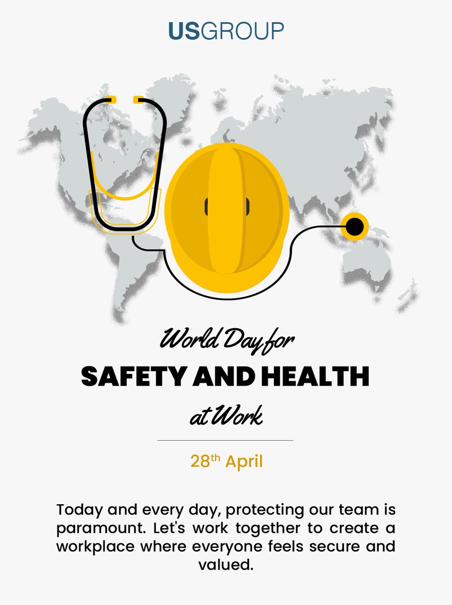 World Day for Safety and Health at Work

#usgroup #safety #health #safetyandhealthatwork #sustainability #employeewellbeing #security