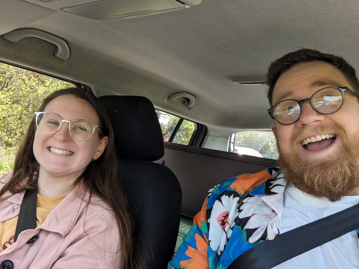 Callum and Chelsea travelling to Cornwall for rehearsals. Brum brum! 🚗🚗🚗 Catch them in The Adventures of Doctor Dolittle this summer: illyria.co.uk