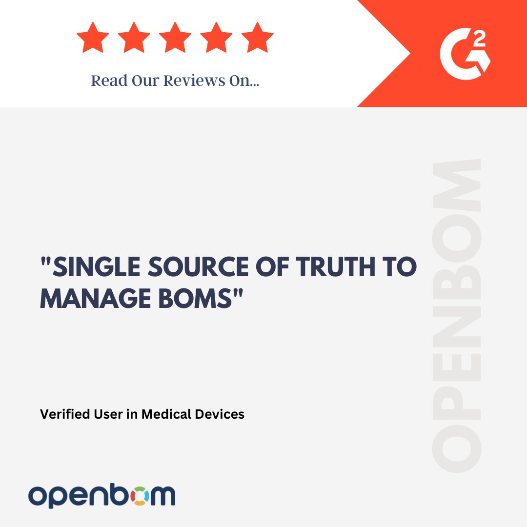 📦 Embrace the ultimate solution with OpenBOM for a single source of truth in managing Bill of Materials. Perfect for ensuring consistency across projects! 🛠️ 

#DataManagement #BOMTools

bit.ly/44tfyRn