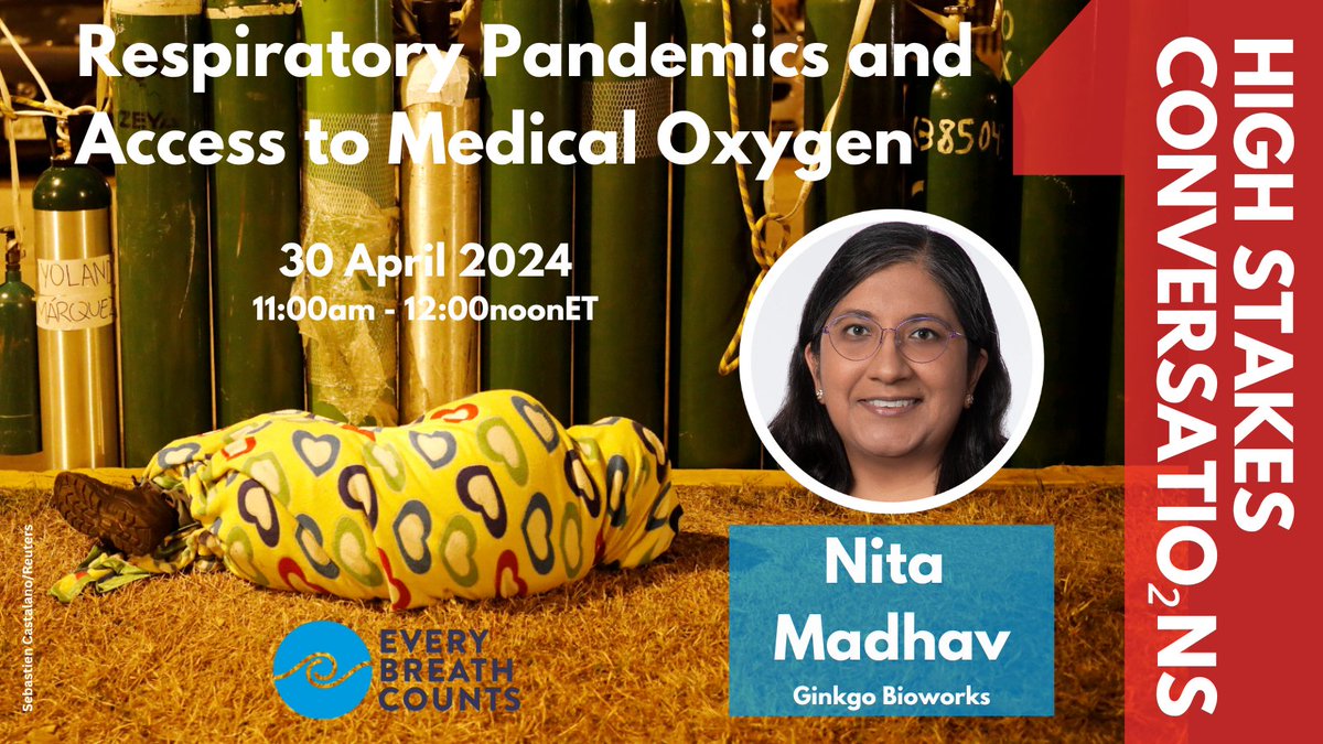 If you are under 60, the chance you will face another respiratory #pandemic in your lifetime is very high. How high? Listen to what @nita_madhav has to say on 30 April. Register here 👉shorturl.at/pEFI7 @Ginkgo #GlobalOxygenAlliance #EveryBreathCounts @HelenClarkNZ