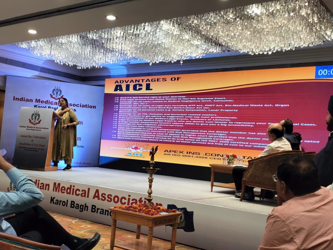 ApexHaiHum's tweet photo. Team Apex at Annual Day of IMA KAROL BAGH BRANCH, New Delhi. Medicolegal lecture delivered by Dr Vidya Shetty. #MedicoLegalExperts #APEX https://t.co/2gvITVkffM