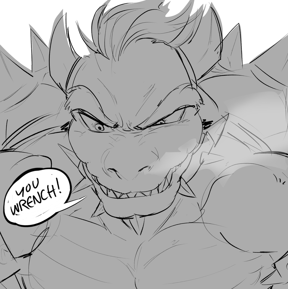 some bowser sketches i did lol (the one with hand and kiss mark was suggested from discord xD) #art #sketch #bowser #fanart