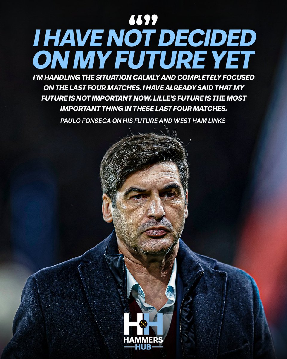 Paulo Fonseca hasn't decided on his future yet after links with a move to West Ham emerged this week 🧐