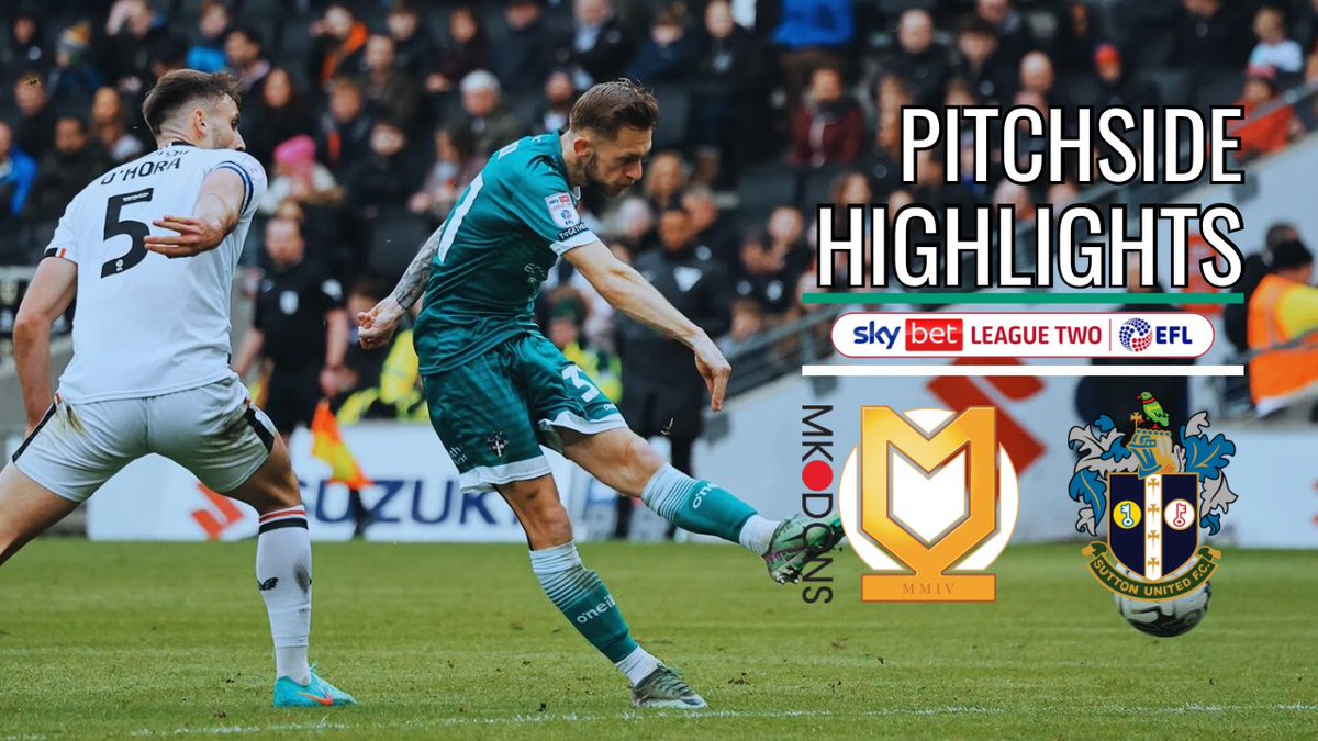 U’s Pitch Side View - @MKDonsFC vs @suttonunited 27/04/24 @SkyBetLeagueTwo 📺🔗youtu.be/Tl8KaSFDcq4?si… Camera Operator 🎥 @ostrl Editor 🖥️ @JamesJGBoard Photographer 📸 @paulloughlin