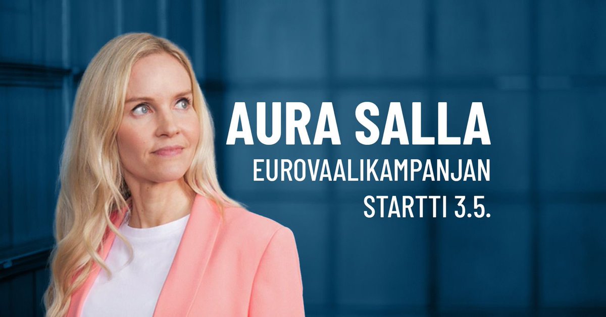 Ensi viikon perjantaina 3.5. aloitetaan varmasti Suomen motivoitunein eurovaalikampanja isosti Helsingin rautatieasemalta klo 7:30-9. Kahvia ja Aura-sinappia sekä pääministeri on. ☕️🇪🇺 Ehdokkaan puhe klo 8 myös live-streamilla: facebook.com/events/s/aura-… #järkevämpiEU