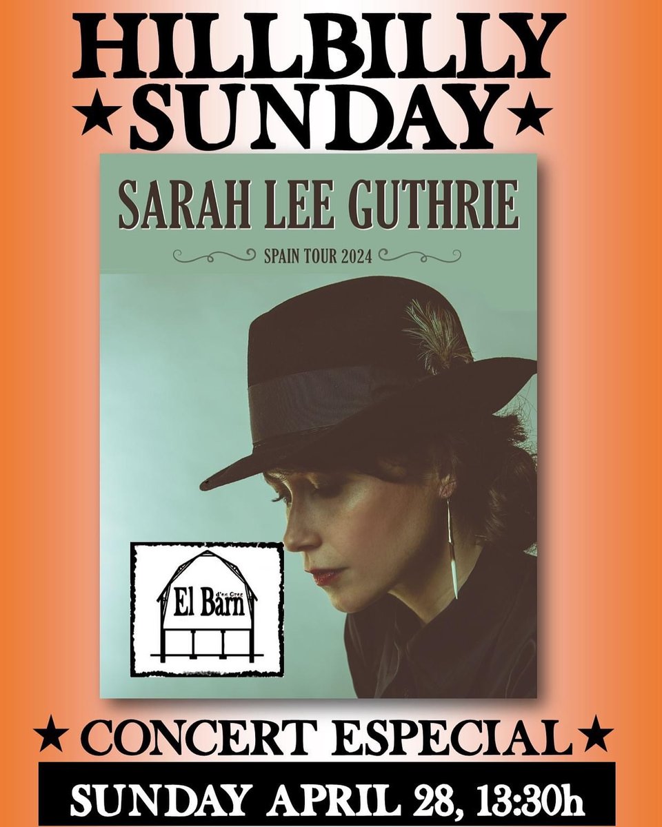 HOY · SARAH LEE GUTHRIE en Rubí #Barcelona #elbardengreg Hillbilly Sunday #sarahleeguthrie @albertmes3 #americanabarcelona #LucindaRecords