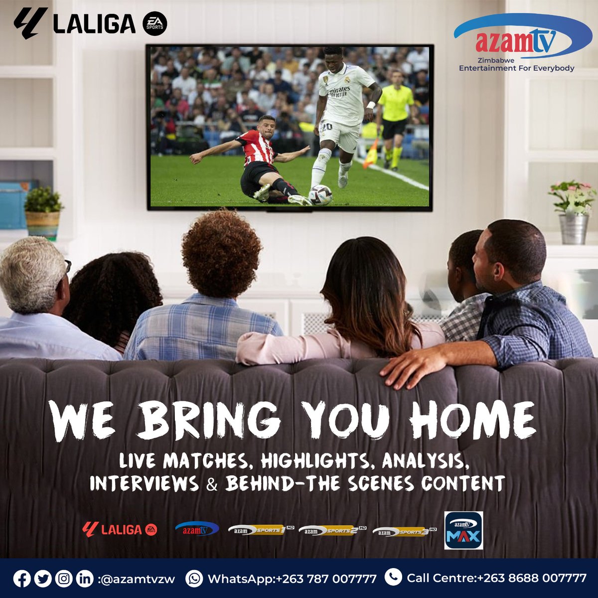 azamtvzw's tweet photo. Yes! LALIGA on #AzamTVDecoder. #WeBringYouHome #EntertainmentForEverybody https://t.co/2RcyTp2649