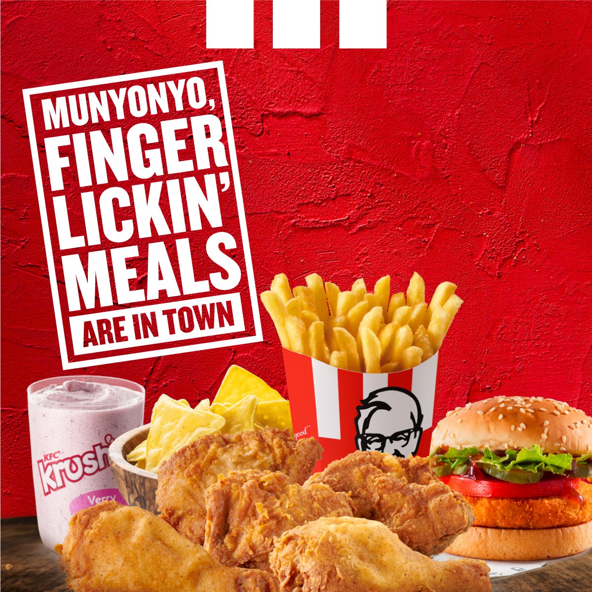 Give your kitchen a well- deserved break this weekend and treat your family to a delicious meal. Drive -thru, Dine in or even Take Away. #ItsFingerLickinGood