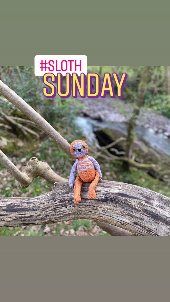 #slothlife in the woods 🦥 So happy to have the sun back today! I’m thinking of adding some clothes to this sloth pattern, he looks like he could use a cardigan at least…
.
.

#knittersofinstagram #notonthehighstreet #patterntester #knitknitknit #loveknitting #shopsmall