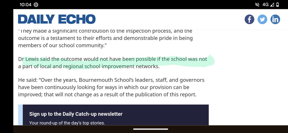 The power of school collaboration at its best here. Real system leadership from @BS_headteacher - true example of schools sharing their success with wider partners. #strongertogether #outstanding #schoolcollaboration bournemouthecho.co.uk/news/24279326.…