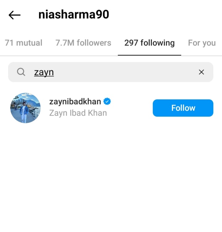 So they started following each other on ig 

#Niasharma #Zaynibadkhan
#Suhaaganchudail #zaynia
