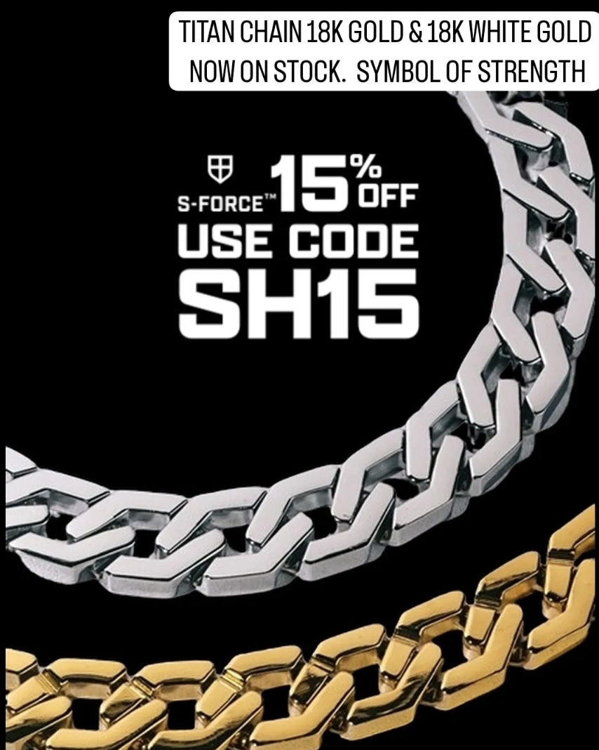 The Symbol of STRENGTH 💪 @sforcewatches Ttian chain. Now in stock ♾️ 15% OFF🌀CODE: SH15 💎 🌐 sforce.rfrl.co/qjwv3 

Overcome Limitations 👊 

#sforce #jewelry #titan #mensjewelry #boldjewelry #necklace #bracelet #18kgold #18kwhitegold #menschain #jewelryaddict
