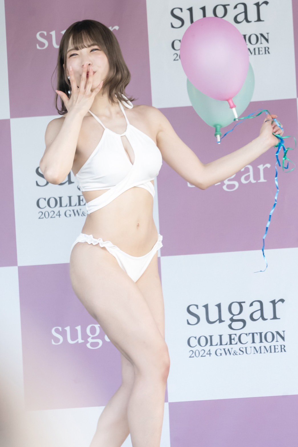 sugar 水着 2024 新作 sugar 水着 2024 新作 フリルx千鳥ビキニ 2点セット（水着
