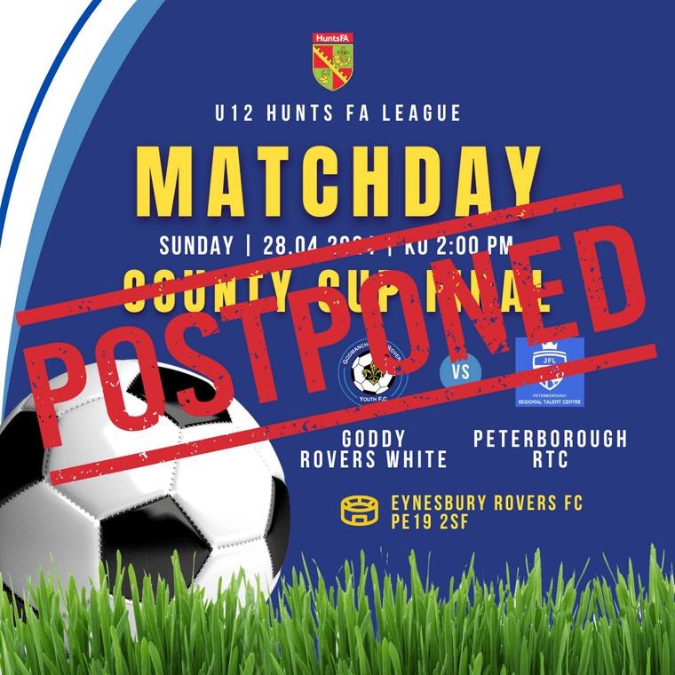GRYFC's tweet photo. U12 County Cup Final Postponed #Pitchero
https://t.co/aXGznWQPtB https://t.co/d9EHRFkrWQ