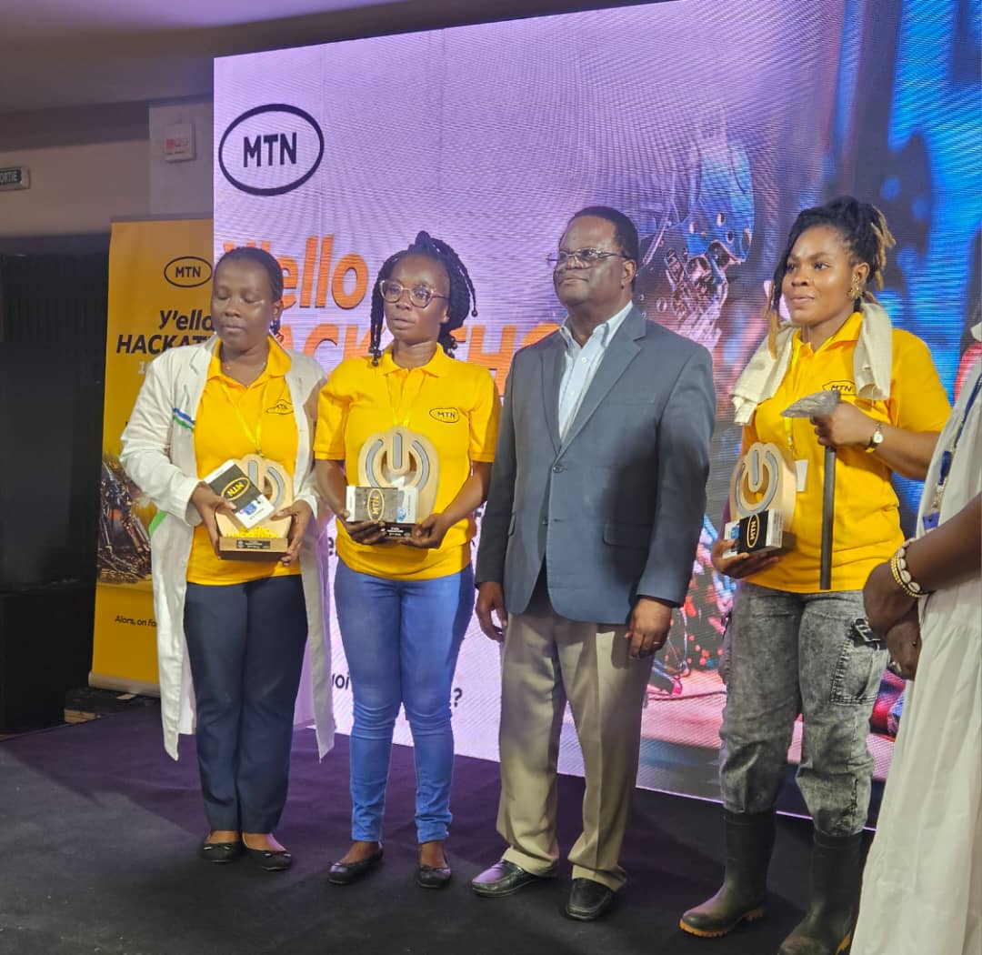MTNCotedIvoire's tweet photo. #YelloHackathon se termine en beauté ! Après une incroyable finale, avec des projets très innovants, découvrez les gagnantes: 

🥇1er lauréat: Isis Insights de l'ESATIC 
🥈2ème lauréat: Soils Doctors de l'INP-HB 
🥉3ème lauréat: Angouanteam de l'INP-HB 

Bravo à toutes  👏👏 https://t.co/zDClLRtqS2