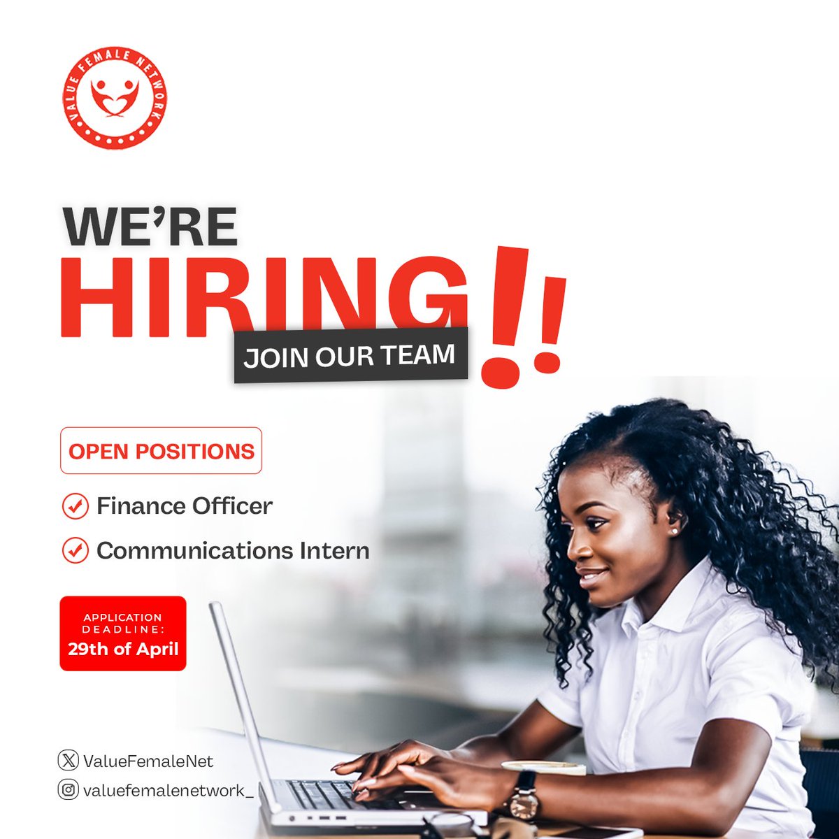 Apply for this opportunity to join our workforce family at @ValueFemaleNet 
 📌jobberman.com/listings/progr…

📌 jobberman.com/listings/finan…

📌jobberman.com/listings/commu…

#NGOJobs #CareerGrowth