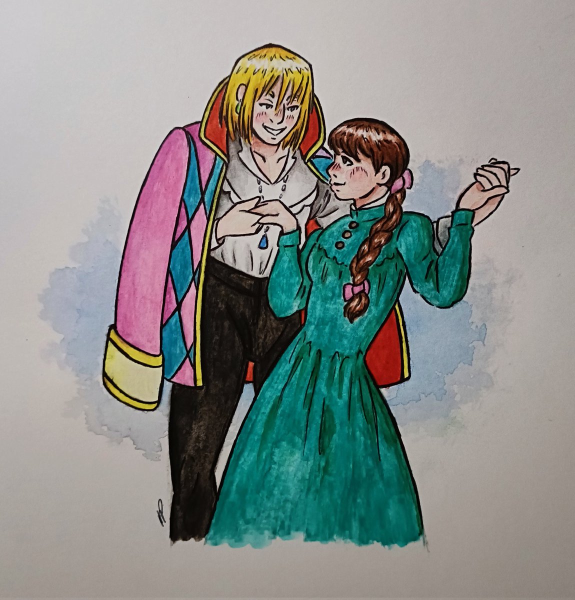 Howl and Sophie🌠
#HowlsMovingCastle #StudioGhibli #sketchbook