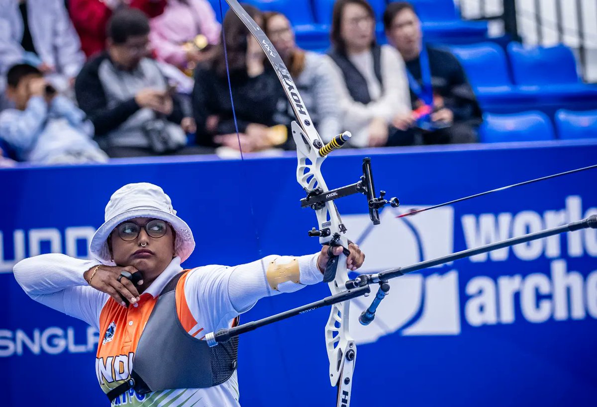 8th🏅Medal for INDIA in 🎯🏹 #ArcheryWorldCup #Stage 1 at #Shanghai #China #Recurve #Women #Event @deepika 🇮🇳 win the🥈Silver Medal. She lost against Lim Sihyeon 🇰🇷 in (🇮🇳0-6🇰🇷) Congratulation @ImDeepikaK @ntpclimited @MundaArjun @Virend_Sachdeva