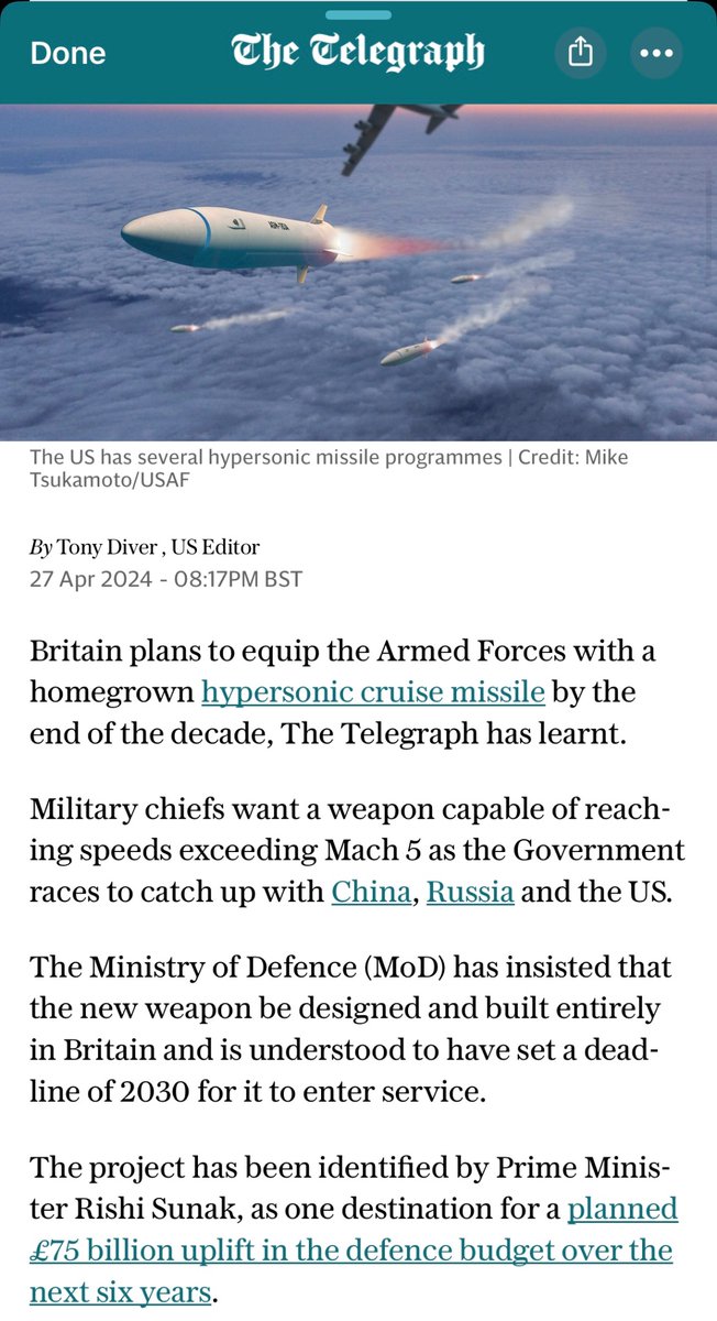 Dumping several tons of untreated sewage ✅
8 hour waits in NHS emergency rooms ✅
£75 billion Hypersonic Missile Programme ✅

🇬🇧 britain is so back 🇬🇧