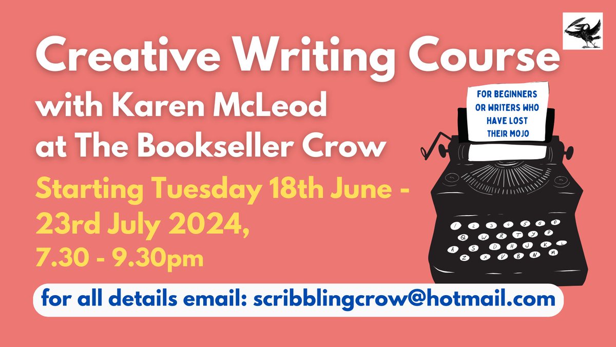 Have you lost your writing mojo? 🖊️Only a few places are left on the next #creativewriting course starting 18th June @booksellercrow. This course will motivate, inspire and get you writing from the off. Details here: booksellercrow.co.uk/about/creative…
#writingworkshop
#penge #crystalpalace