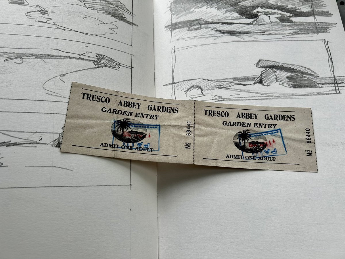 Well, I’ve actually dragged myself into the studio at least! 😁

Looking in old sketch books I’ve just found these tickets to Tresco Abbey Gardens from way back in 2002… Only a few weeks before we visit the Isles of Scilly again in early June 🤗

#tresco #islesofscilly #cornwall