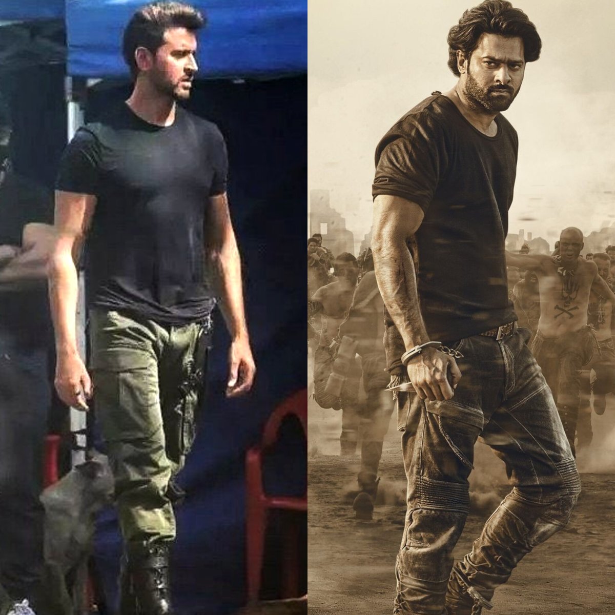 No Indian Actor has the calibre to Dominate these Cutouts 🥵 #Prabhas #HrithikRoshan