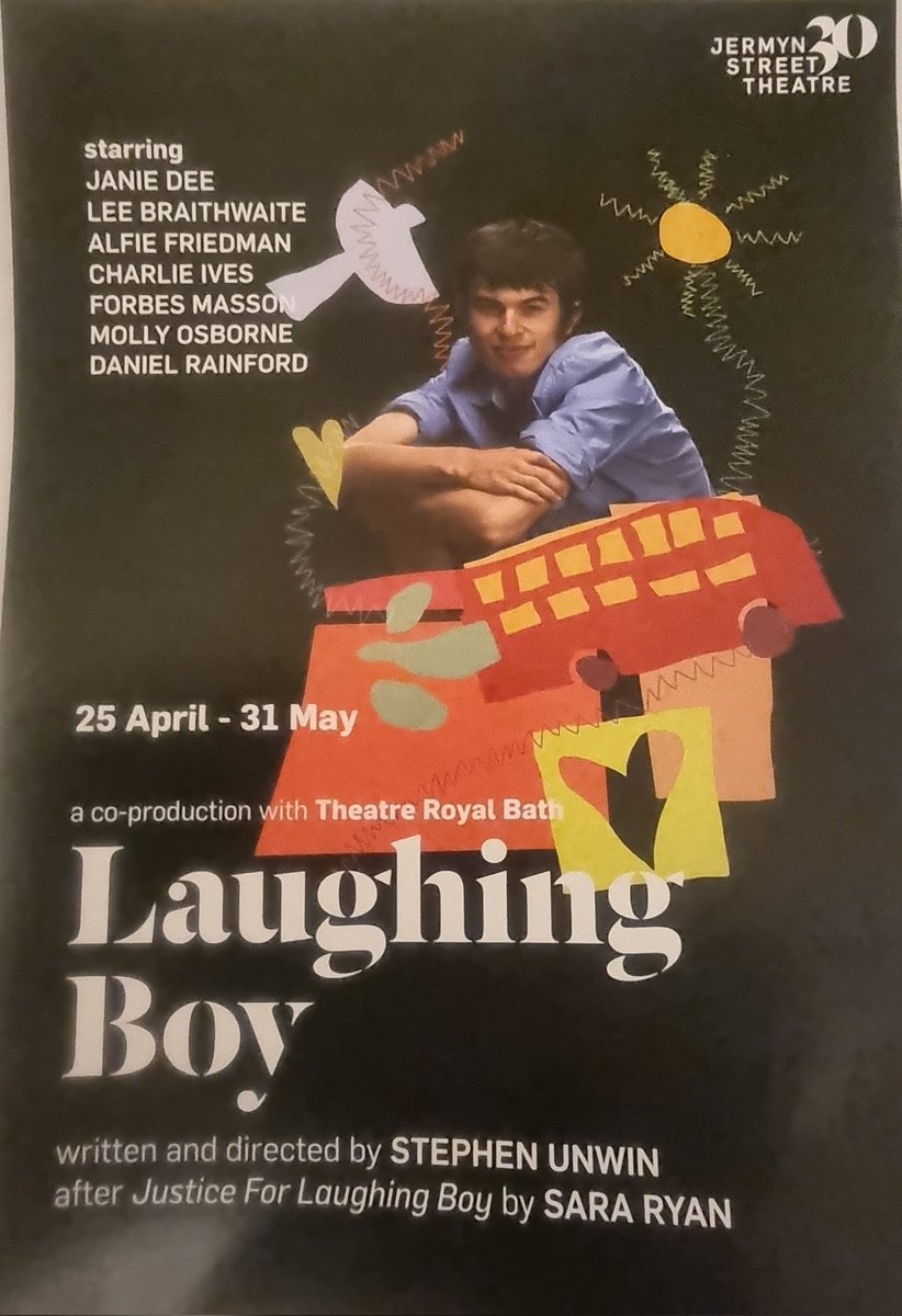 The most moving, love laid bare play I've ever seen. What an honour to witness #LaughingBoy @RoseUnwin The absolute incredulous strength of your family and you, @sarasiobhan. The closer than I'd have liked reflection of mother blame, the pursuit of justice, so much love. 💜💜