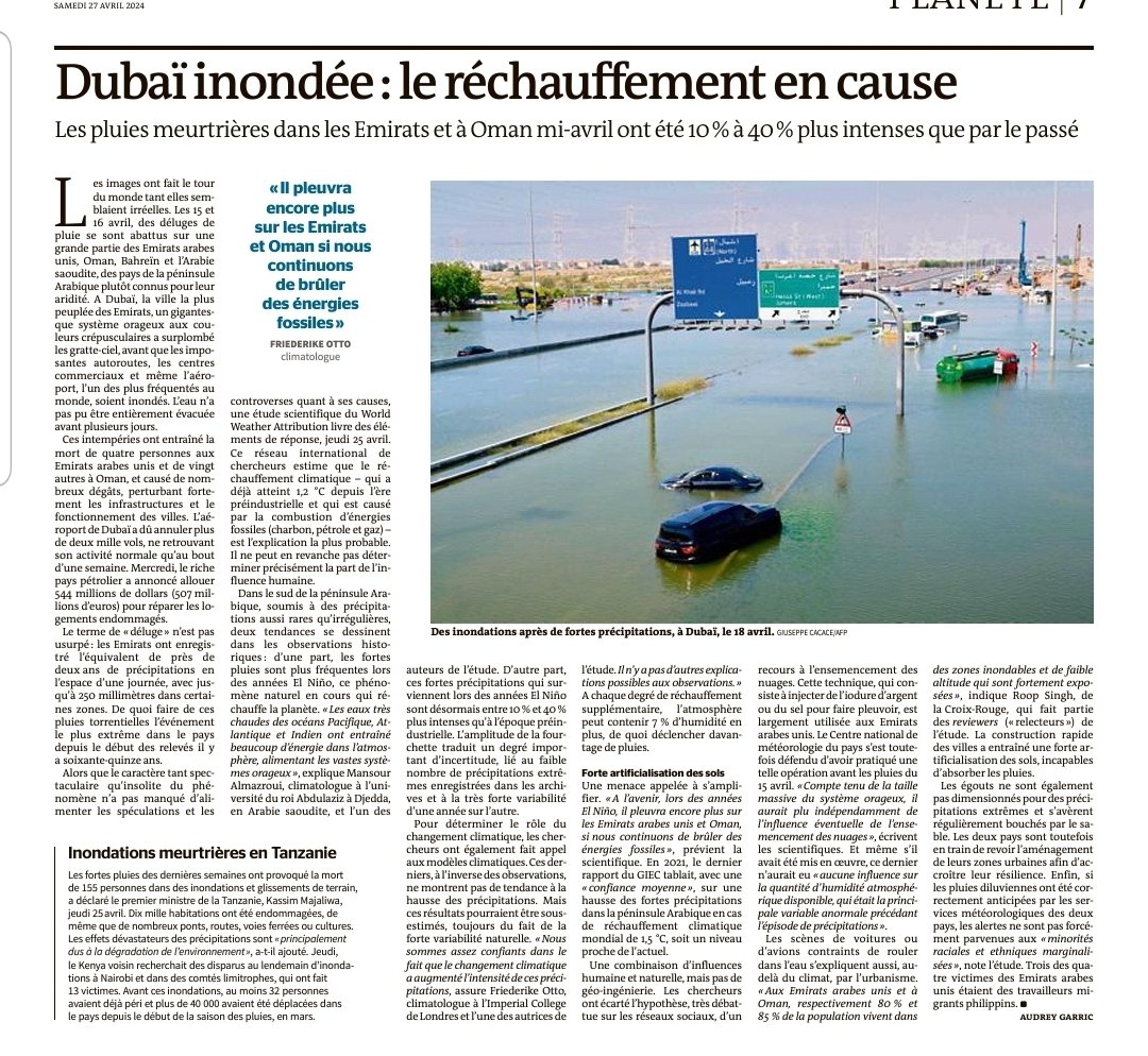 Dubai inundado #emergenciaclimatica