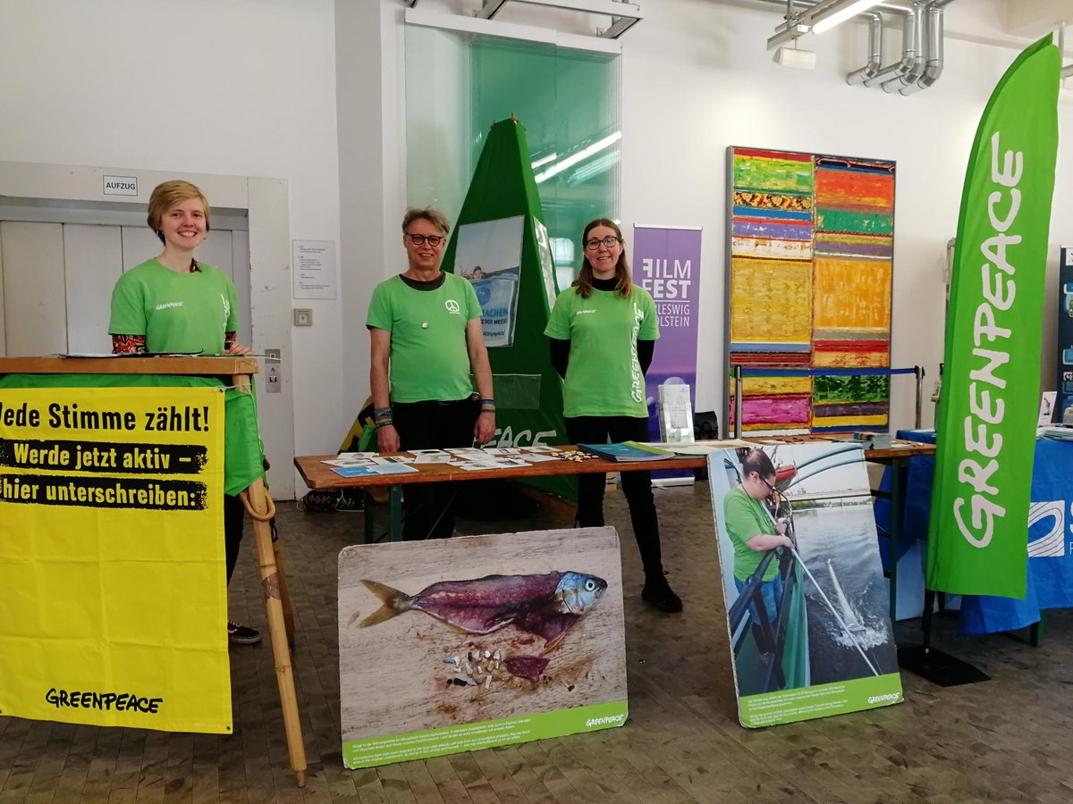 Heute ist Greenpeace beim Cinemare und  um 14 Uhr läuft ja auch Folge 5 der Greenpeace Doku , kommt vorbei, um uns zu besuchen ☺️